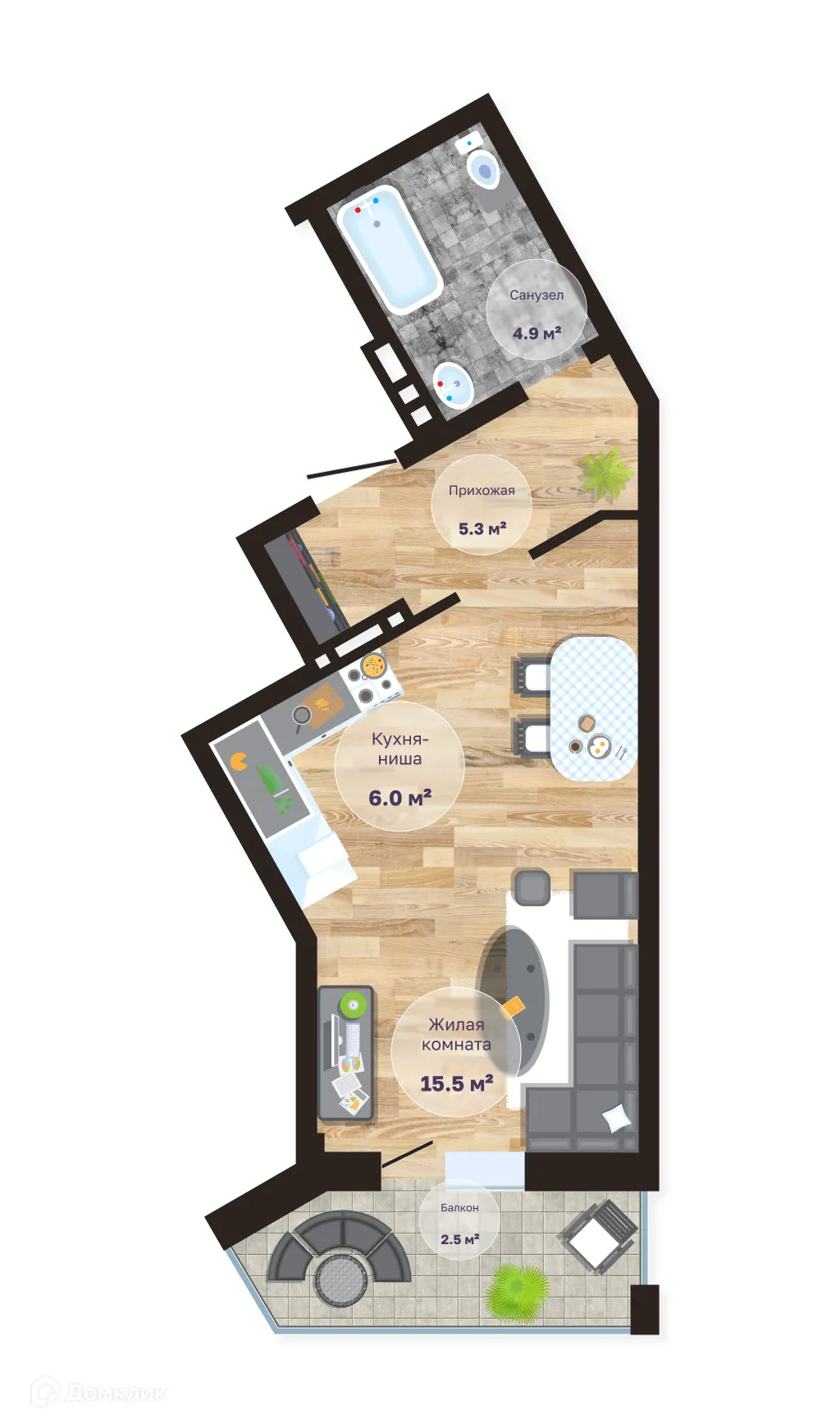 Фото квартиры в ЖК Дома по ул.Кирова