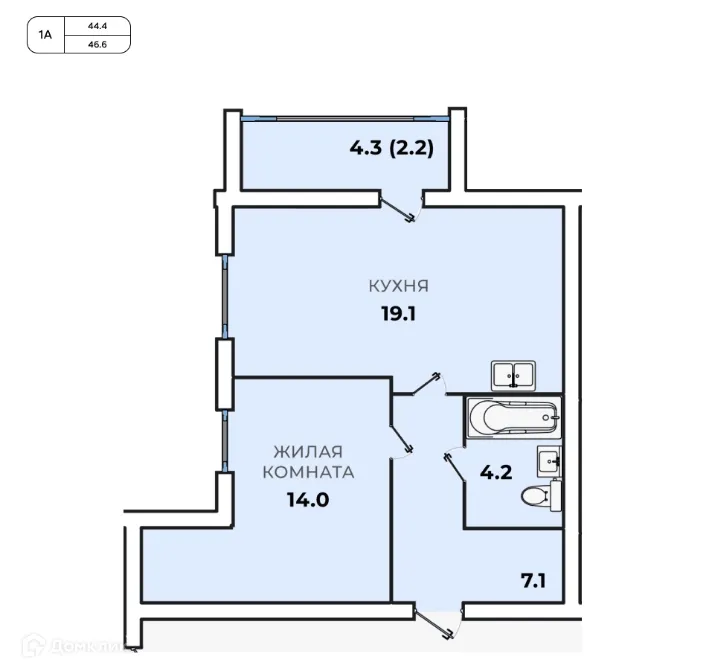 Фото квартиры в ЖК Дом по ул. Токмакова