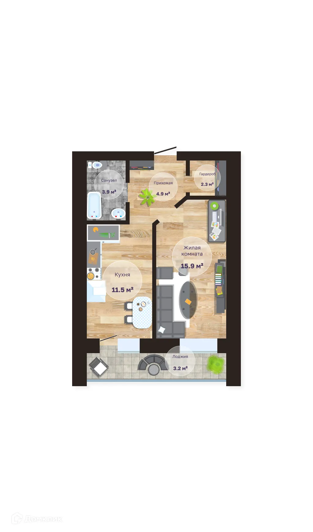 Фото квартиры в ЖК Багульник