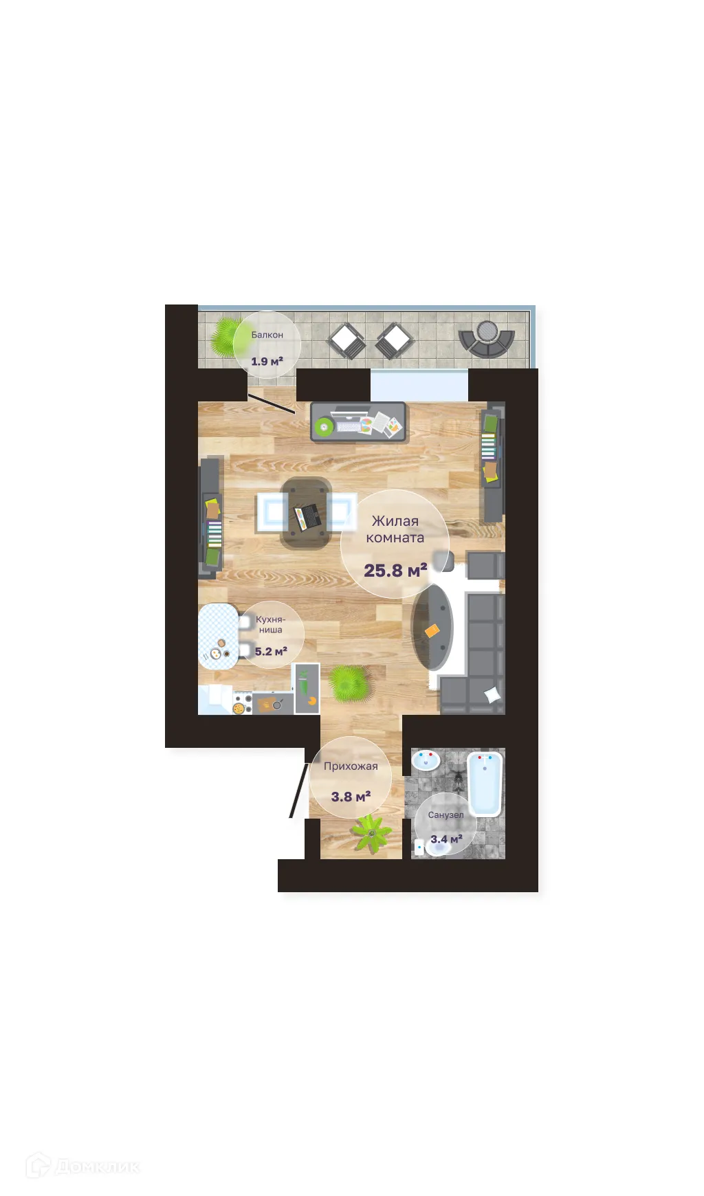 Фото квартиры в ЖК по ул. Кирова