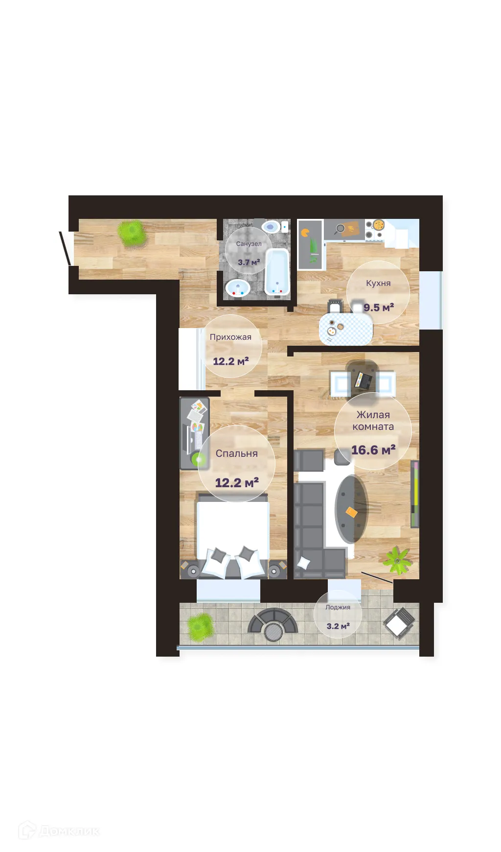 Фото квартиры в ЖК Багульник