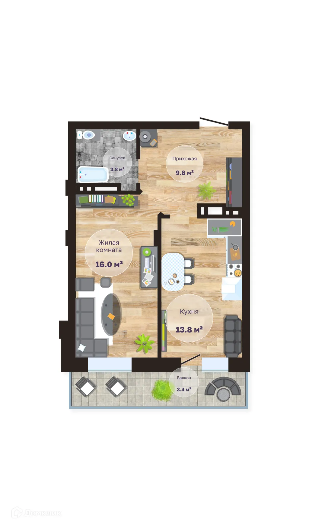 Фото квартиры в ЖК Дома по ул.Кирова