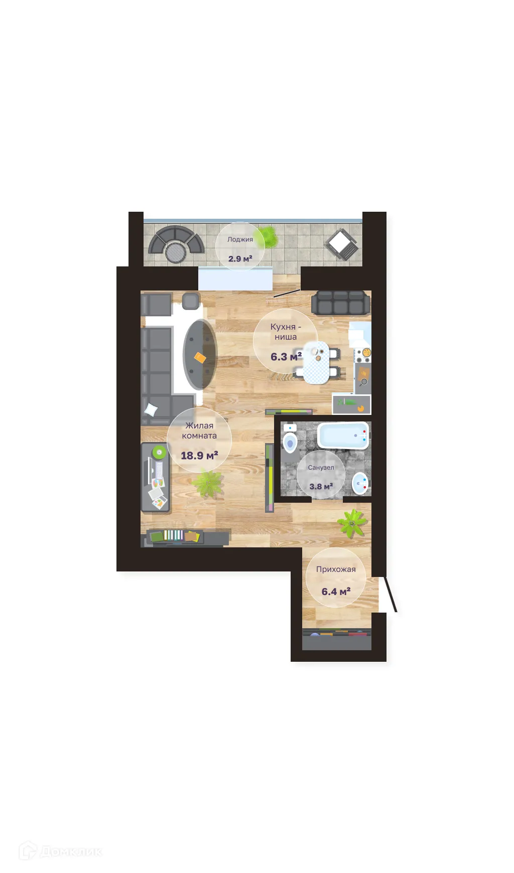 Фото квартиры в ЖК Багульник