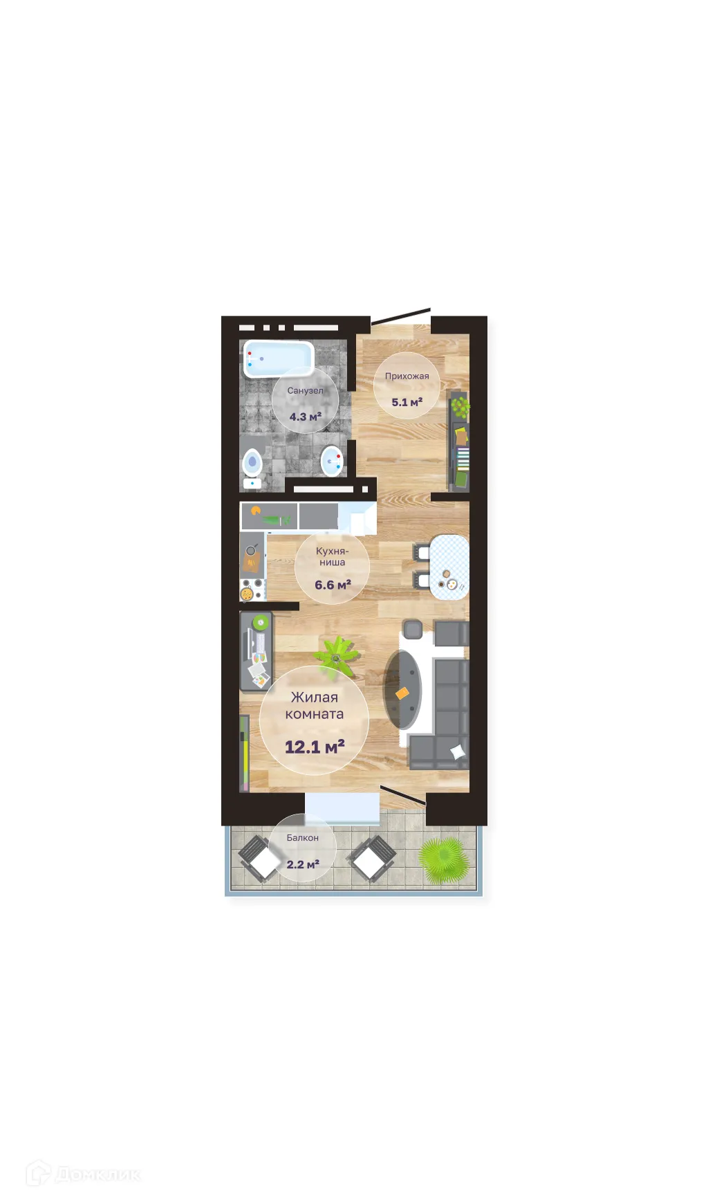 Фото квартиры в ЖК Дома по ул.Кирова