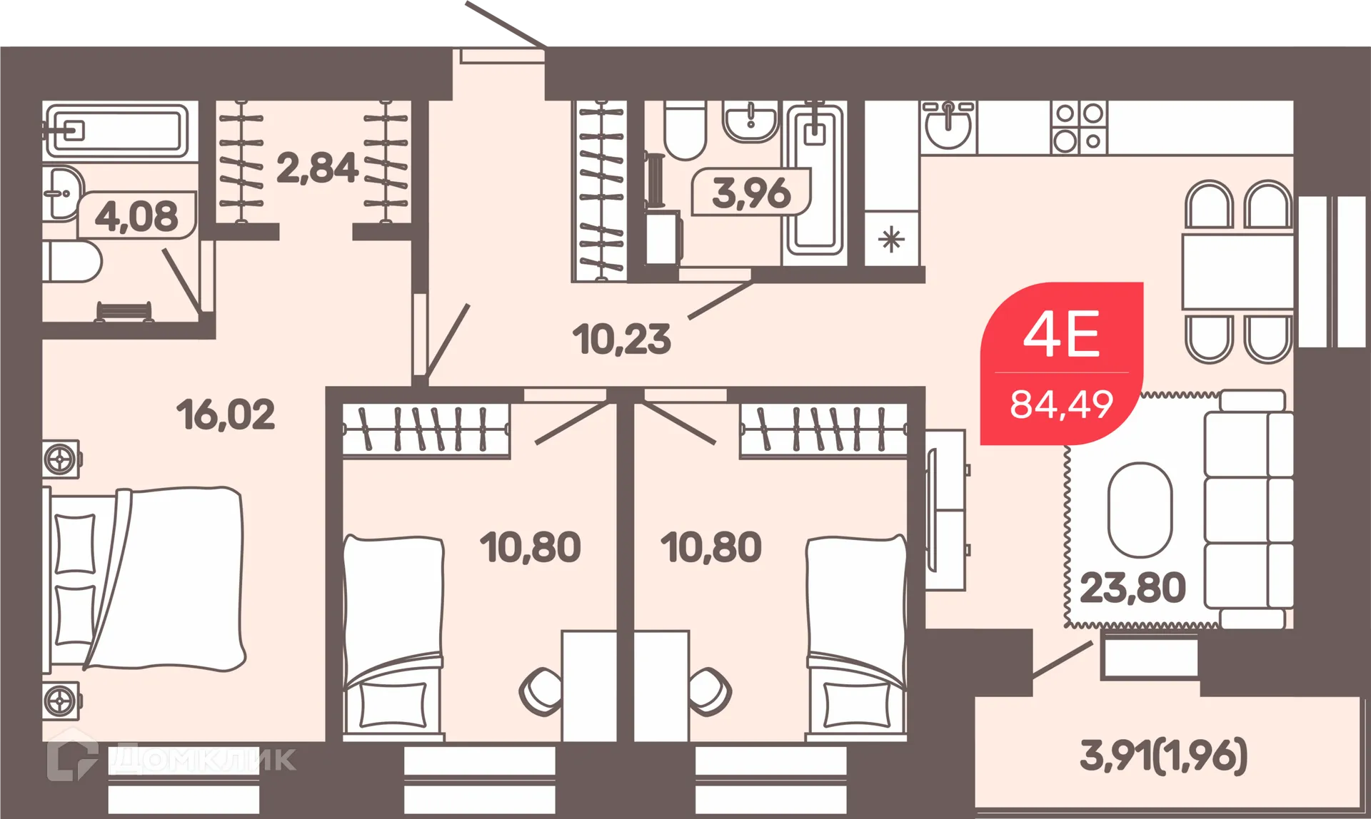 Фото квартиры в ЖК Микрорайон Романовский