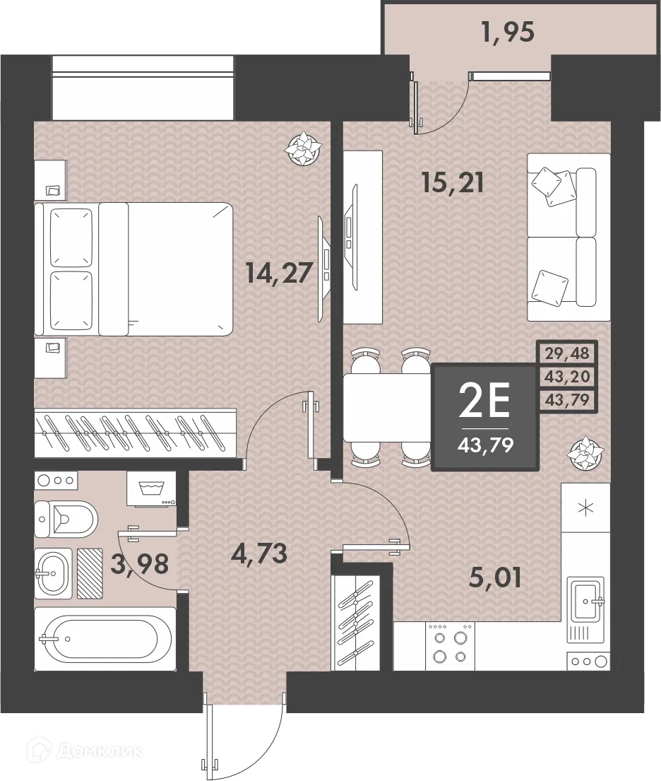 Фото квартиры в ЖК PRO ЖК НА PROЕЗЖЕЙ