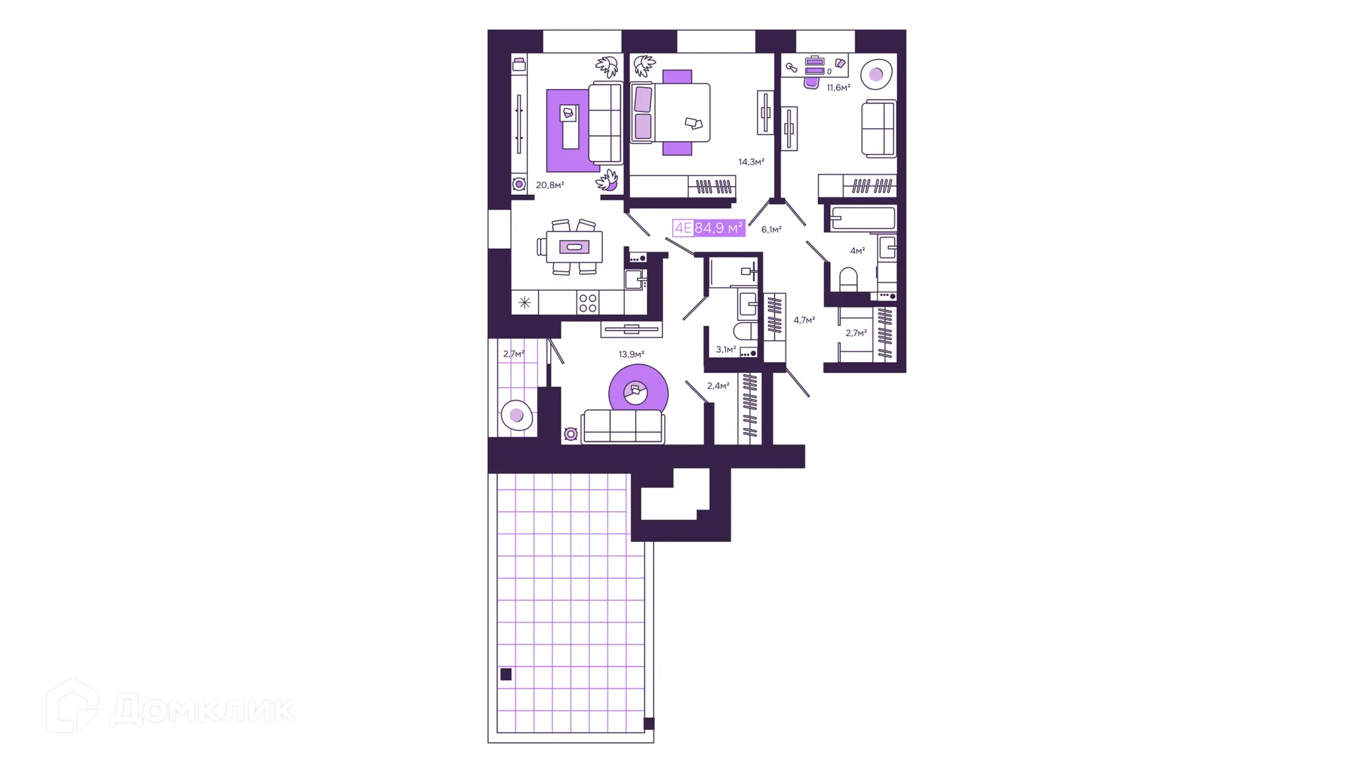 Фото квартиры в ЖК Дом бизнес-класса "Fors"