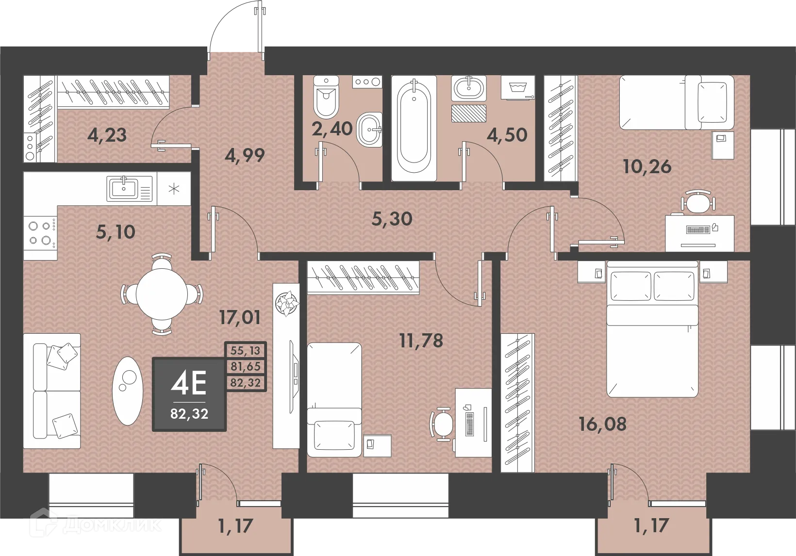 Фото квартиры в ЖК PRO ЖК НА PROЕЗЖЕЙ