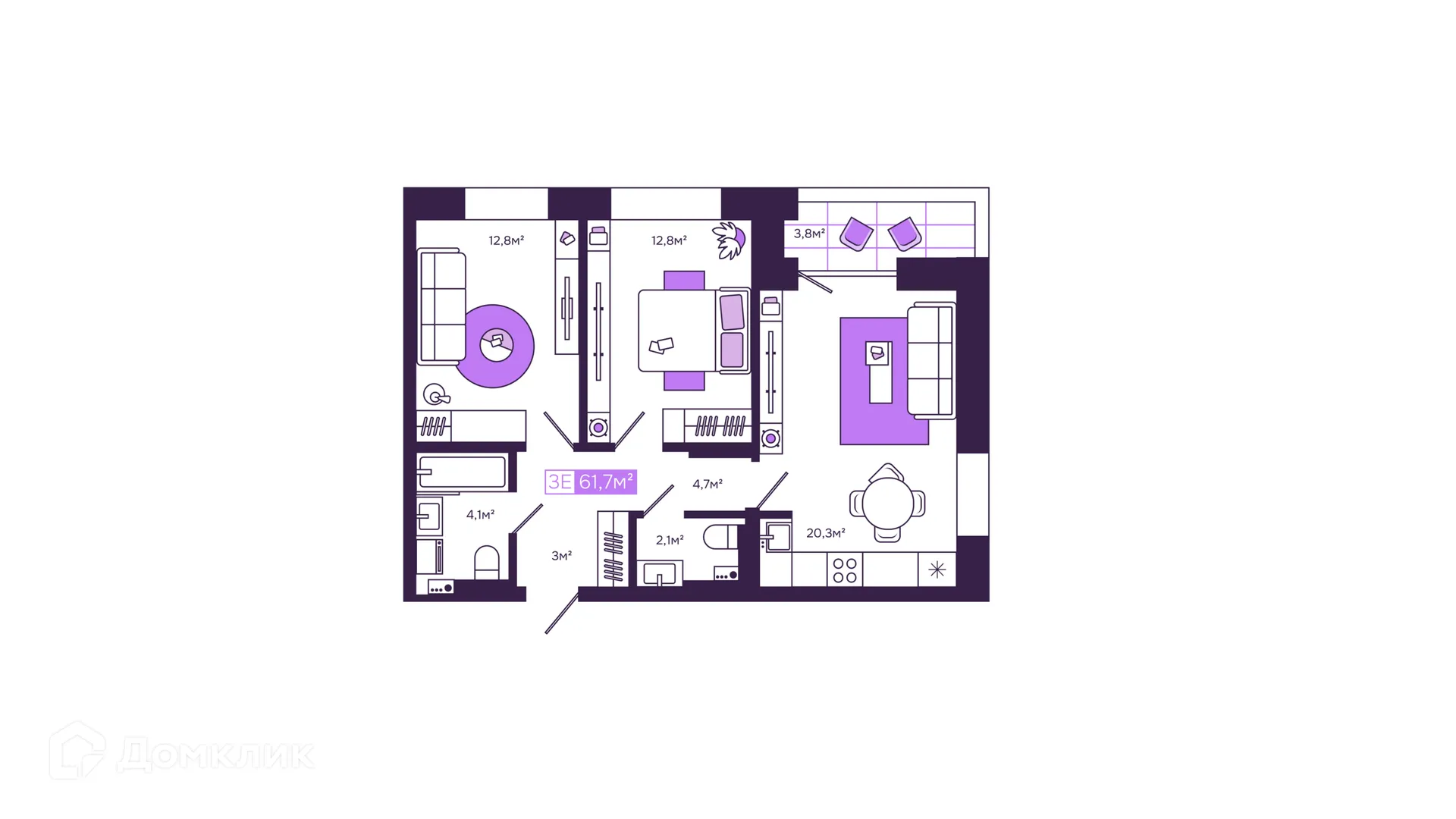 Фото квартиры в ЖК Дом бизнес-класса "Fors"