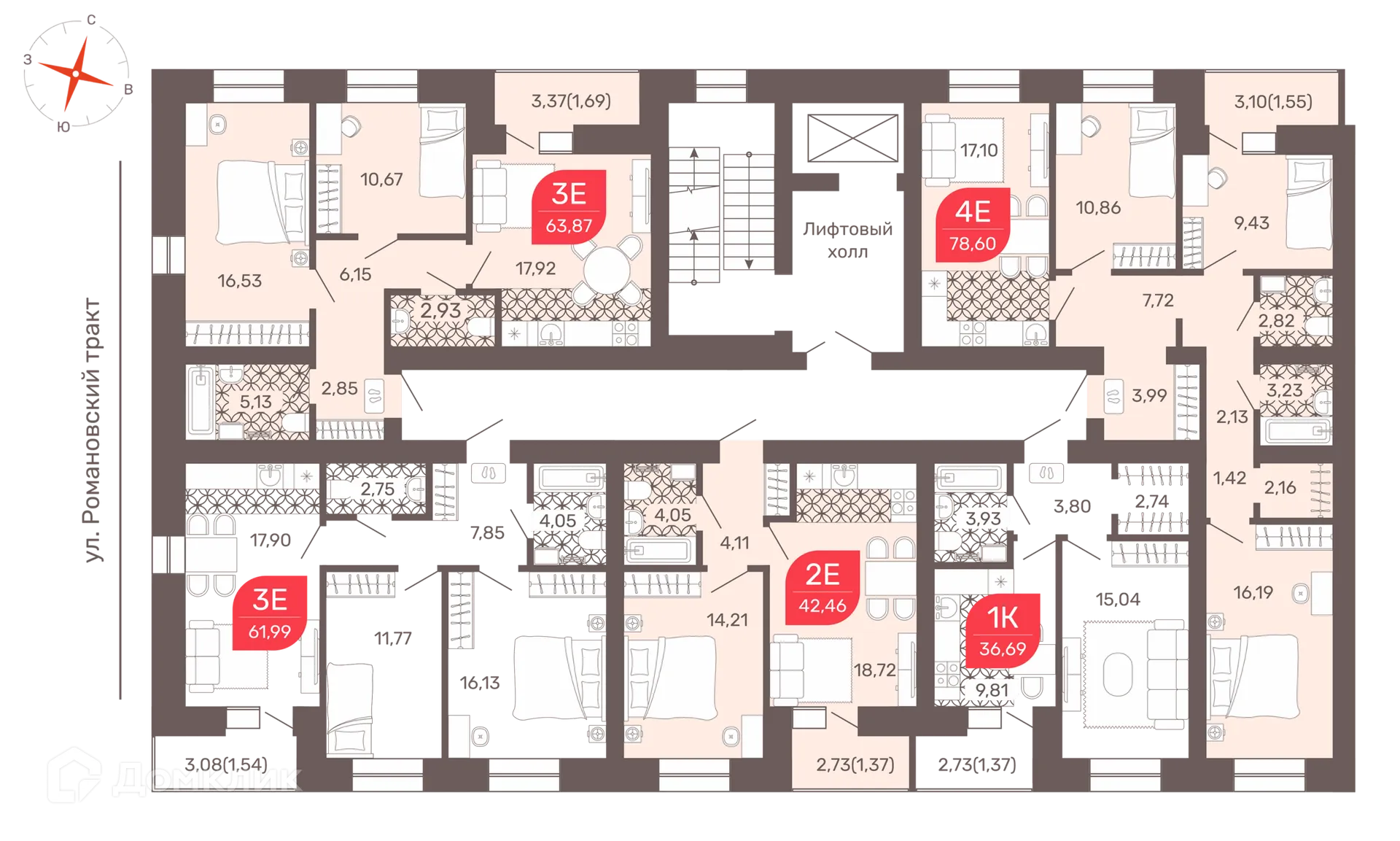 Фото квартиры в ЖК Микрорайон Романовский