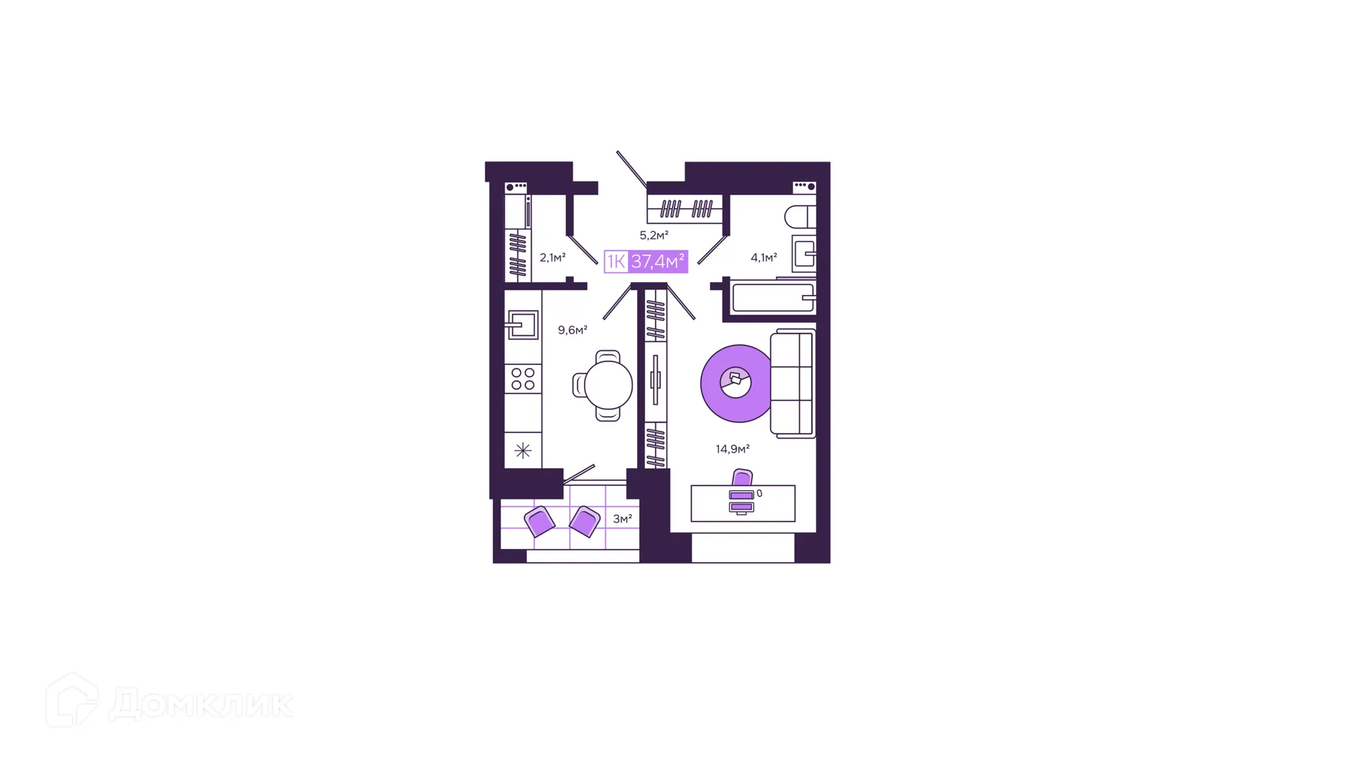 Фото квартиры в ЖК Дом бизнес-класса "Fors"
