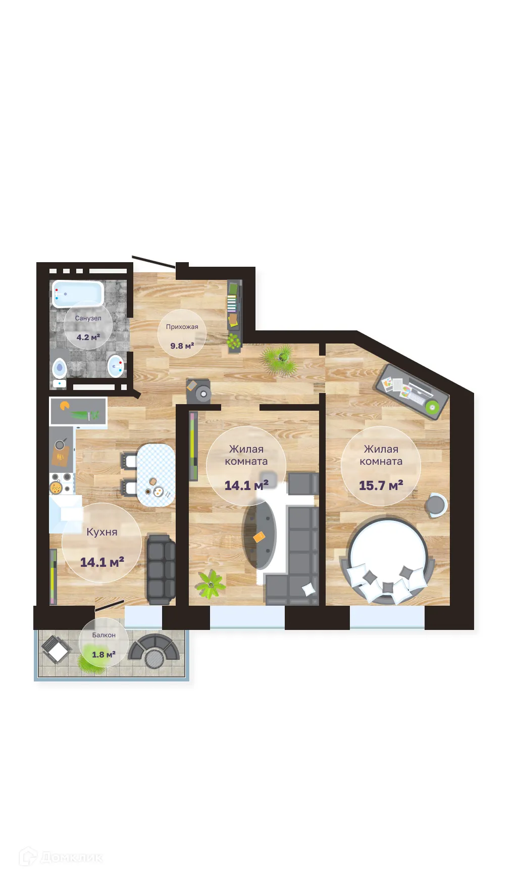 Фото квартиры в ЖК Дома по ул.Кирова