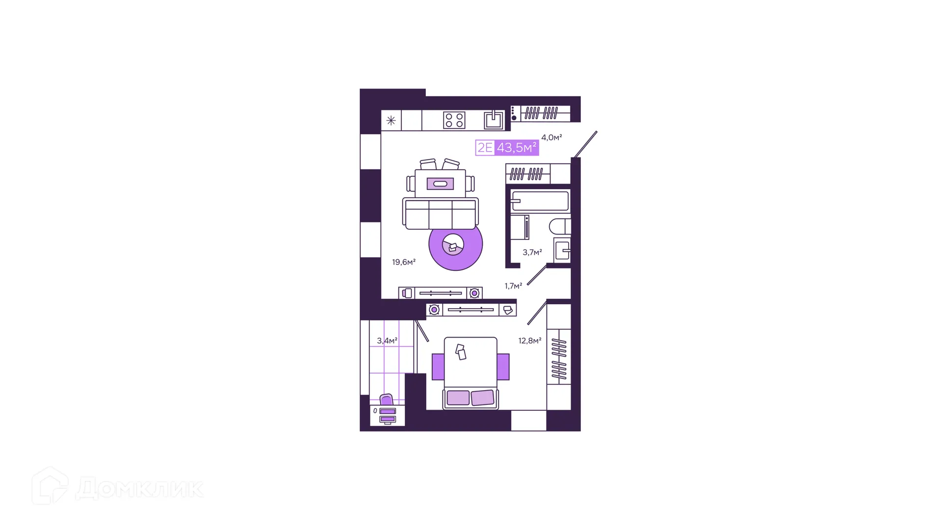 Фото квартиры в ЖК Дом бизнес-класса "Fors"