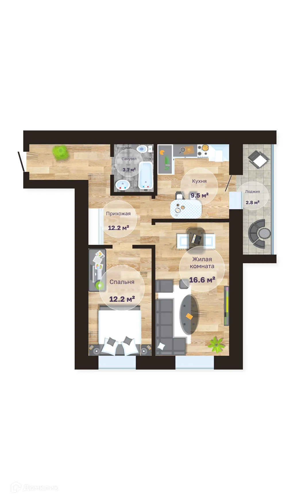 Фото квартиры в ЖК Багульник