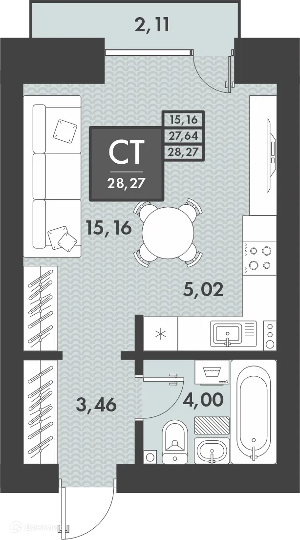 Фото квартиры в ЖК PRO ЖК НА PROЕЗЖЕЙ