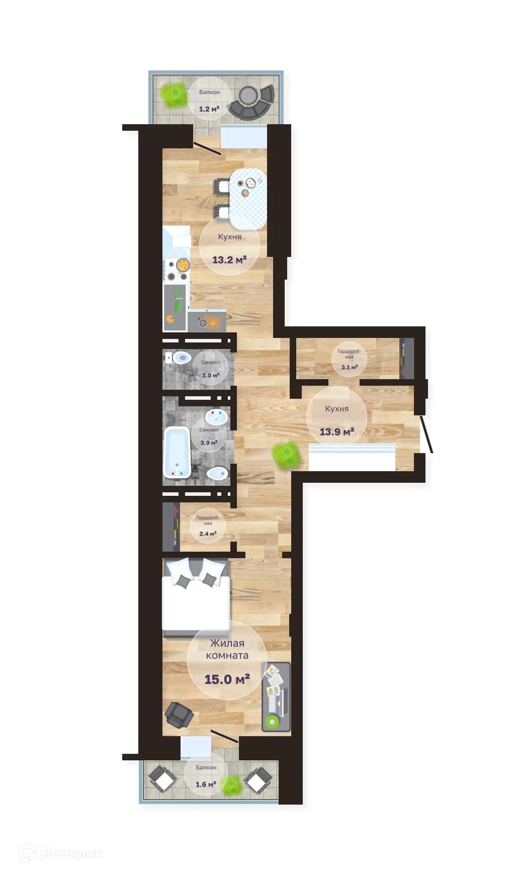 Фото квартиры в ЖК Дома по ул.Кирова