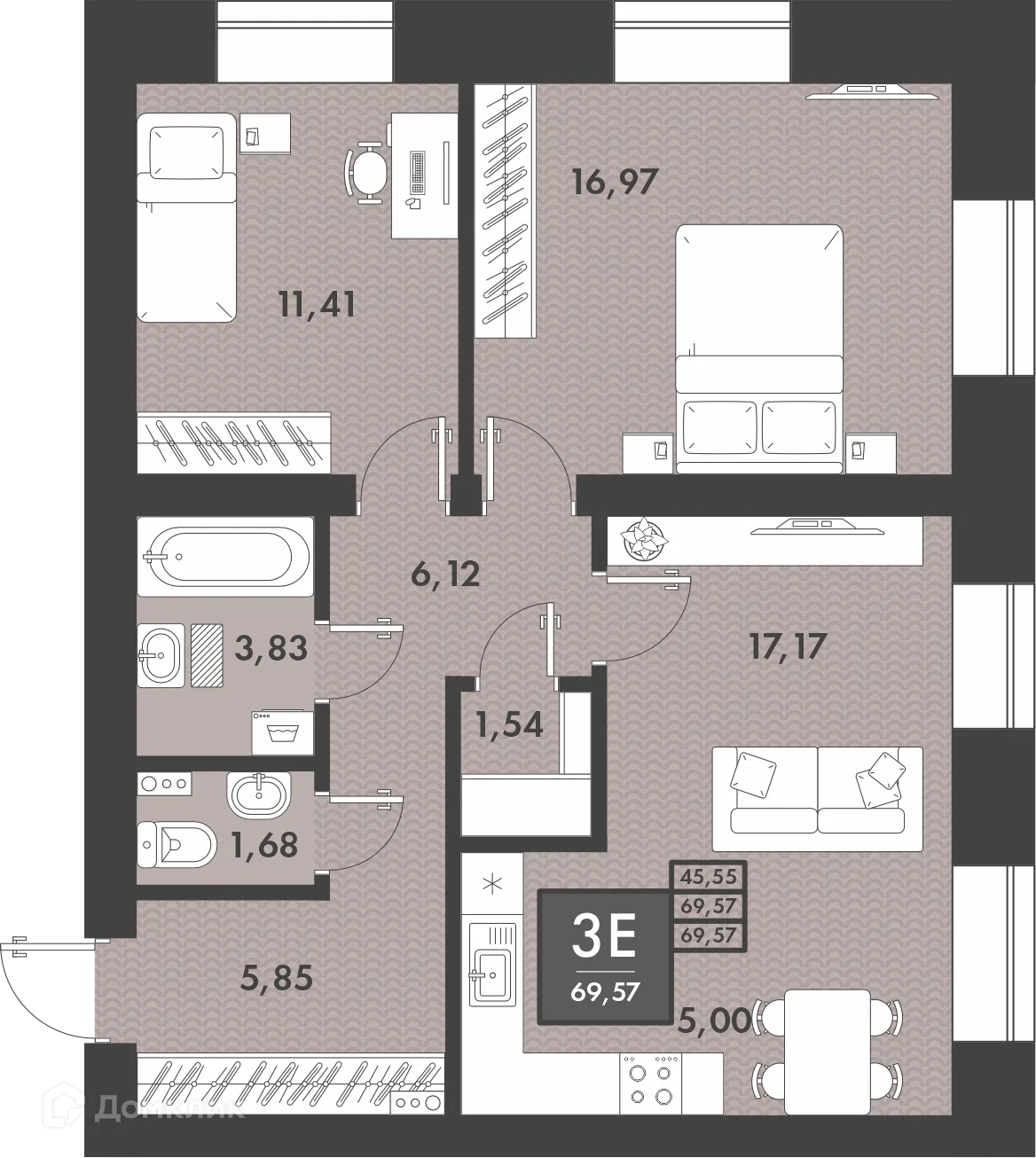 Фото квартиры в ЖК PRO ЖК НА PROЕЗЖЕЙ