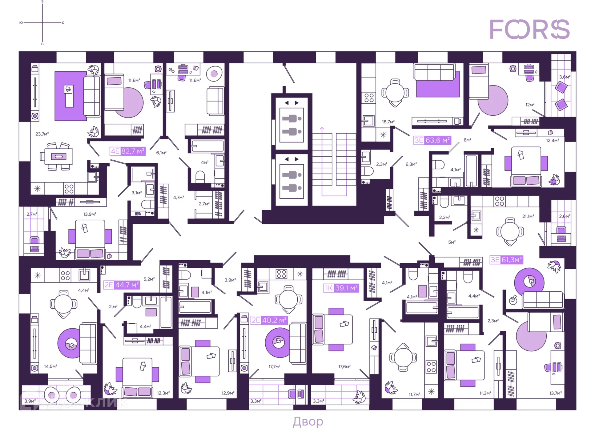 Фото квартиры в ЖК Дом бизнес-класса "Fors"