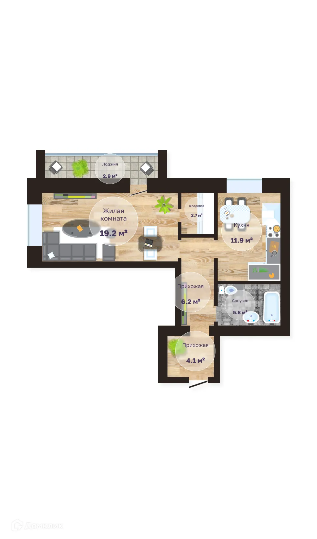 Фото квартиры в ЖК Багульник