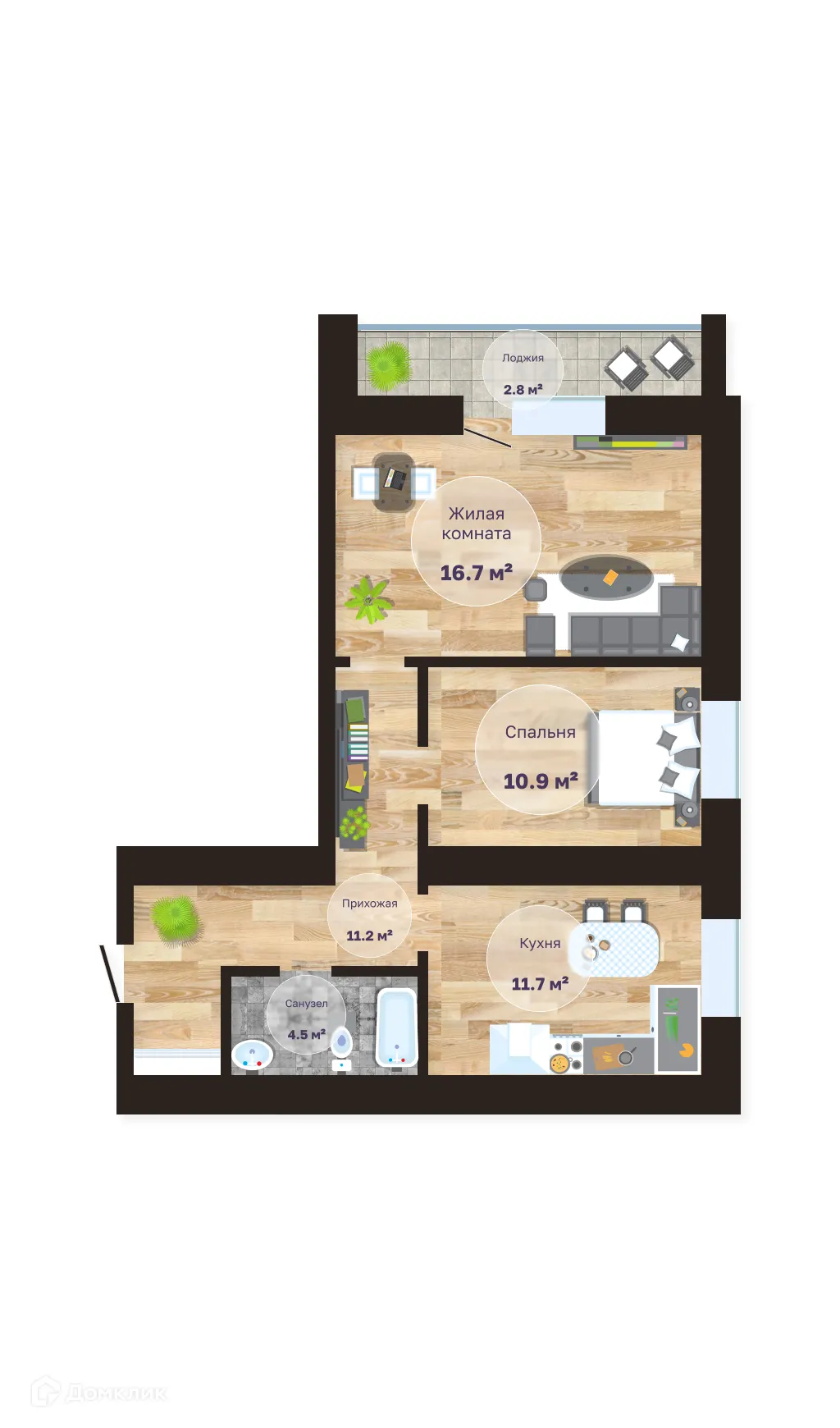 Фото квартиры в ЖК Багульник