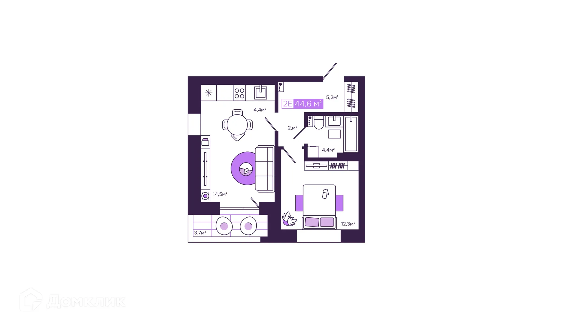 Фото квартиры в ЖК Дом бизнес-класса "Fors"