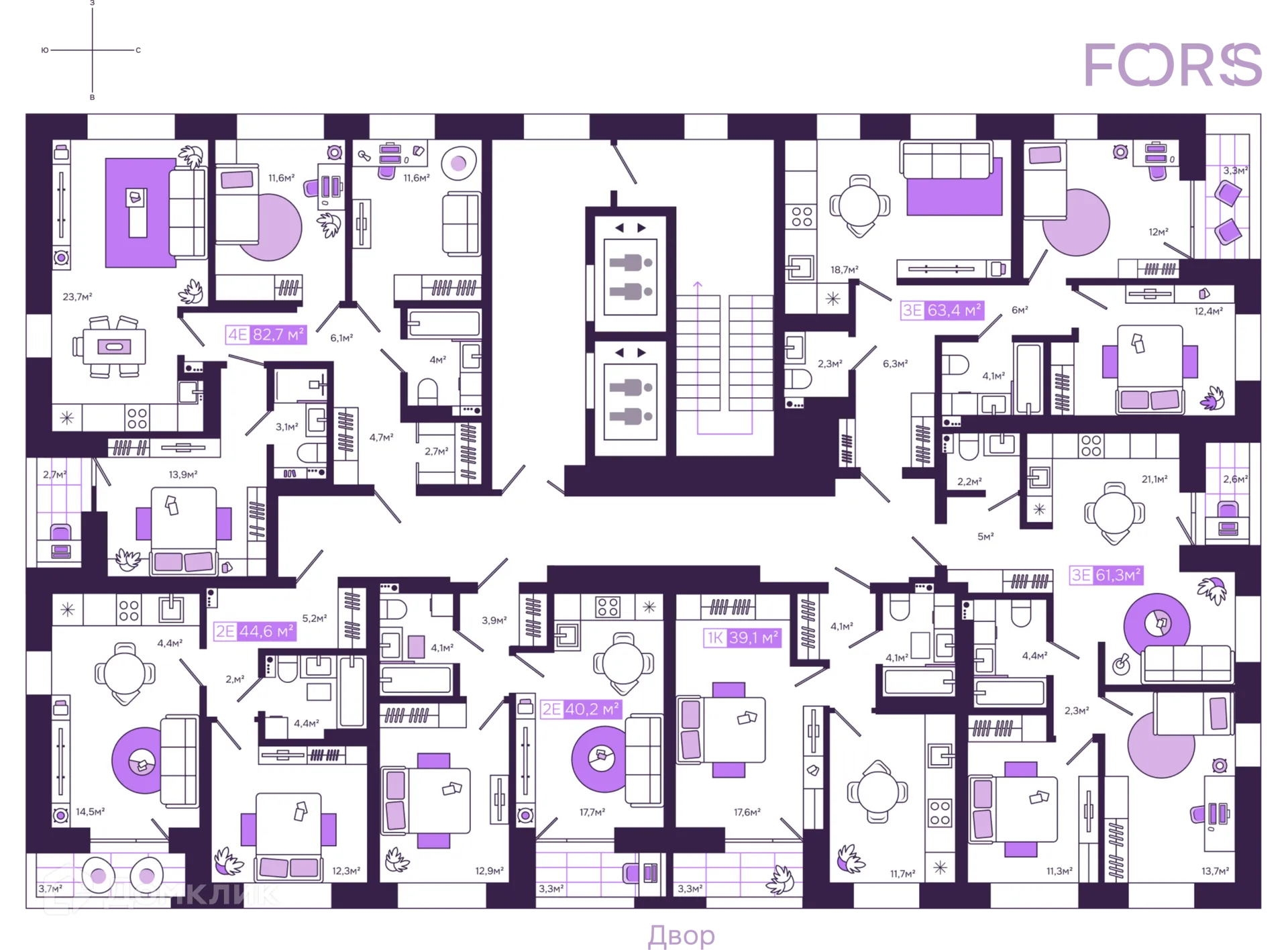 Фото квартиры в ЖК Дом бизнес-класса "Fors"