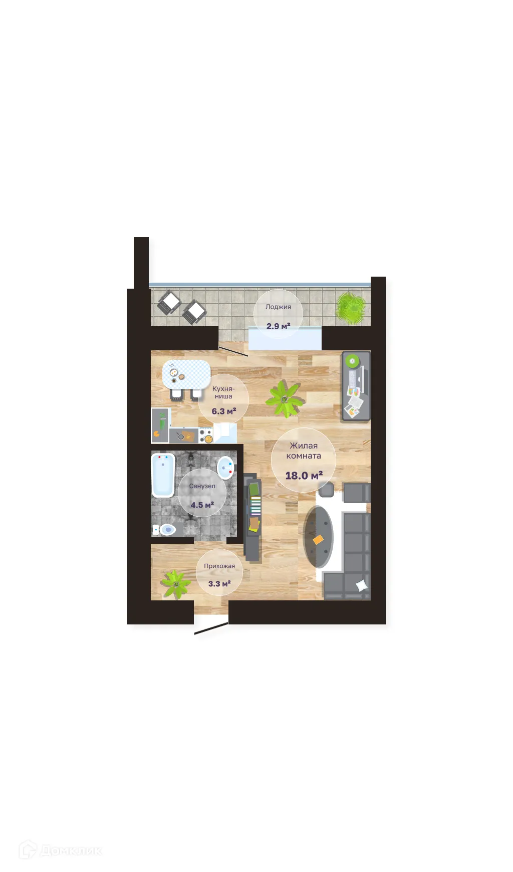 Фото квартиры в ЖК Багульник