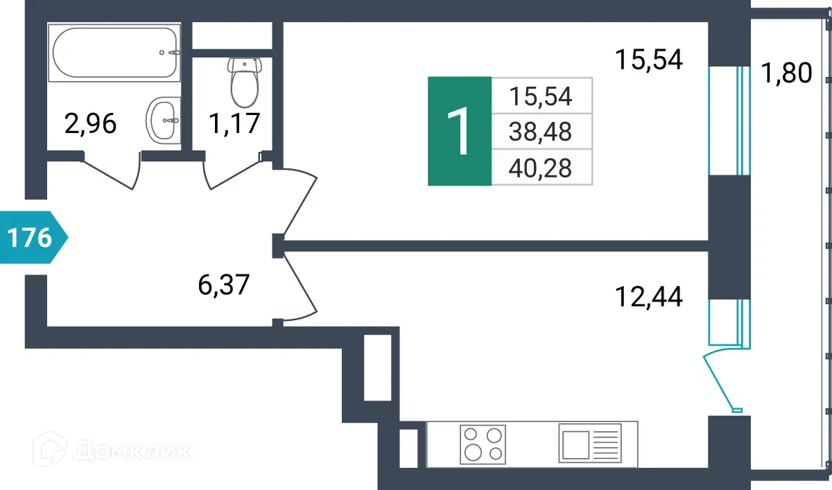 Фото квартиры в ЖК Красивый