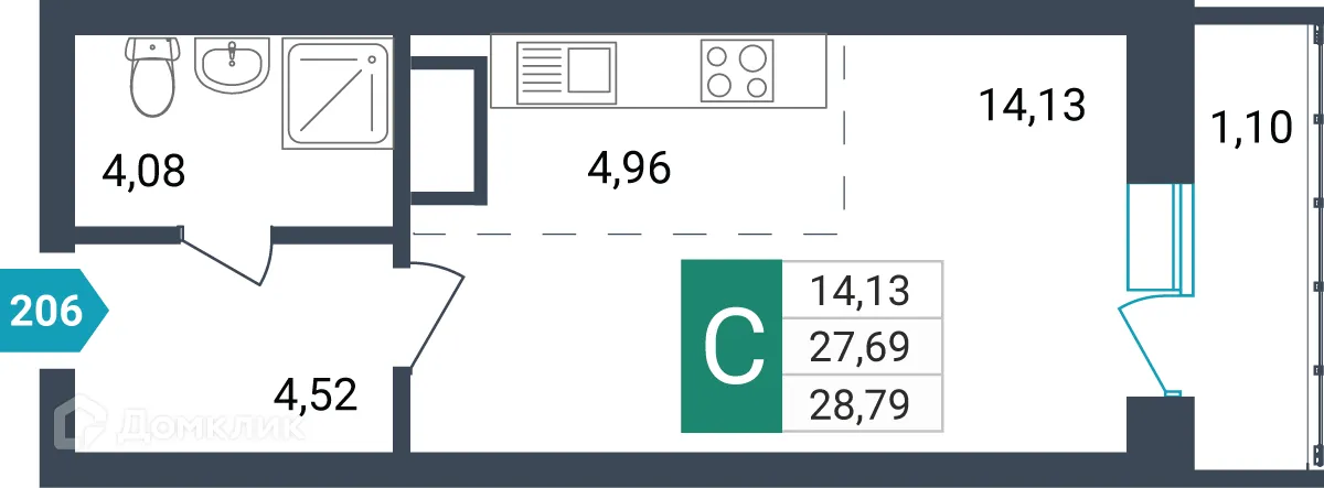 Фото квартиры в ЖК Красивый