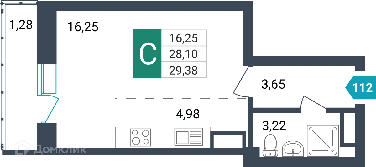 Фото квартиры в ЖК Красивый