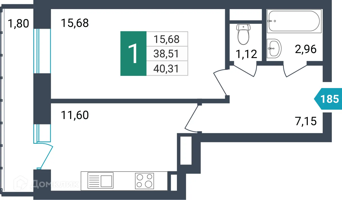 Фото квартиры в ЖК Красивый