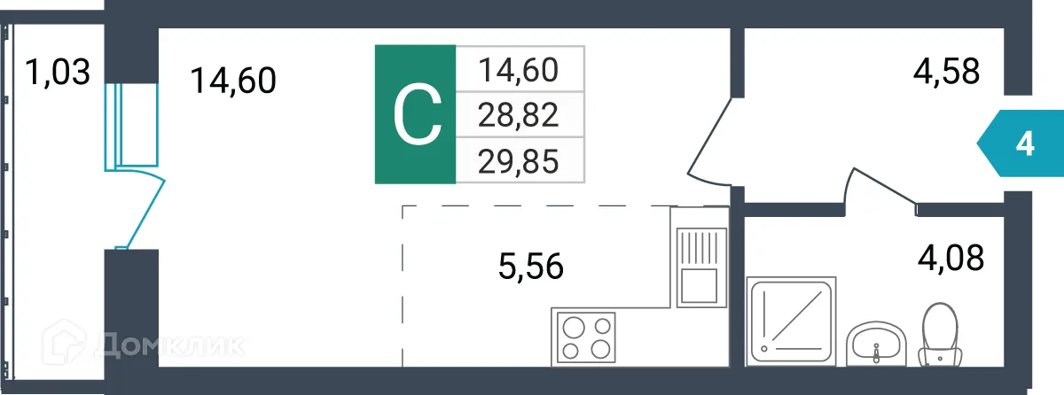 Фото квартиры в ЖК Красивый