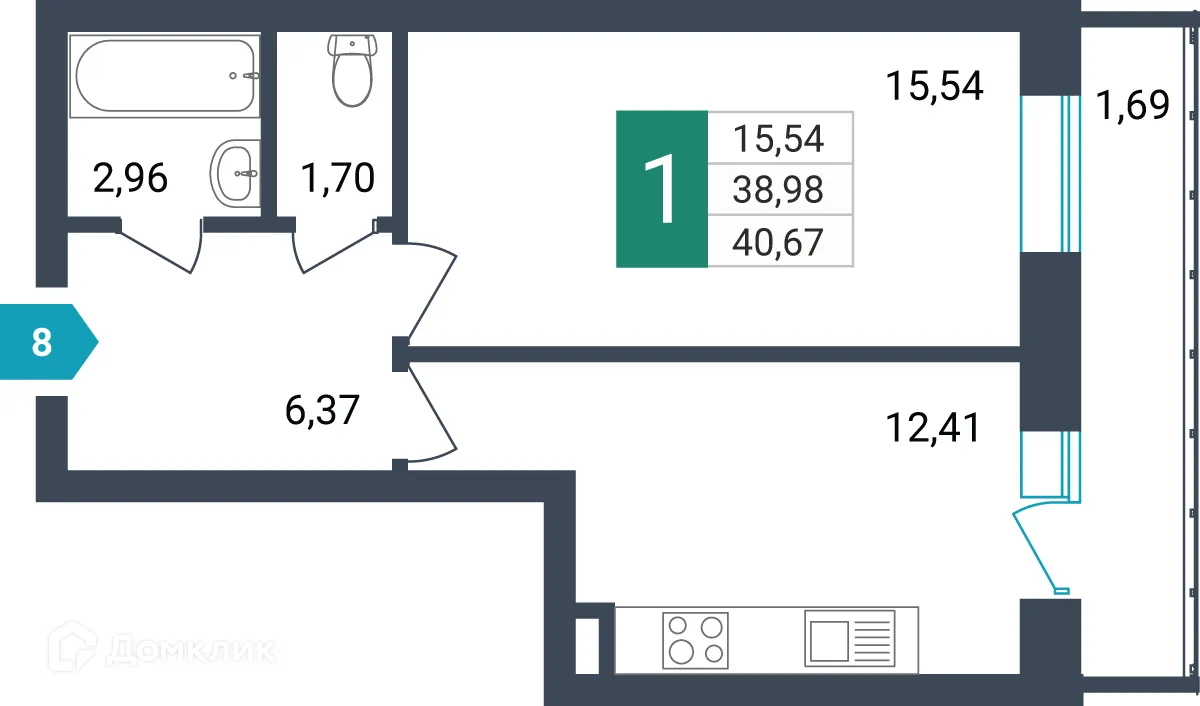 Фото квартиры в ЖК Красивый