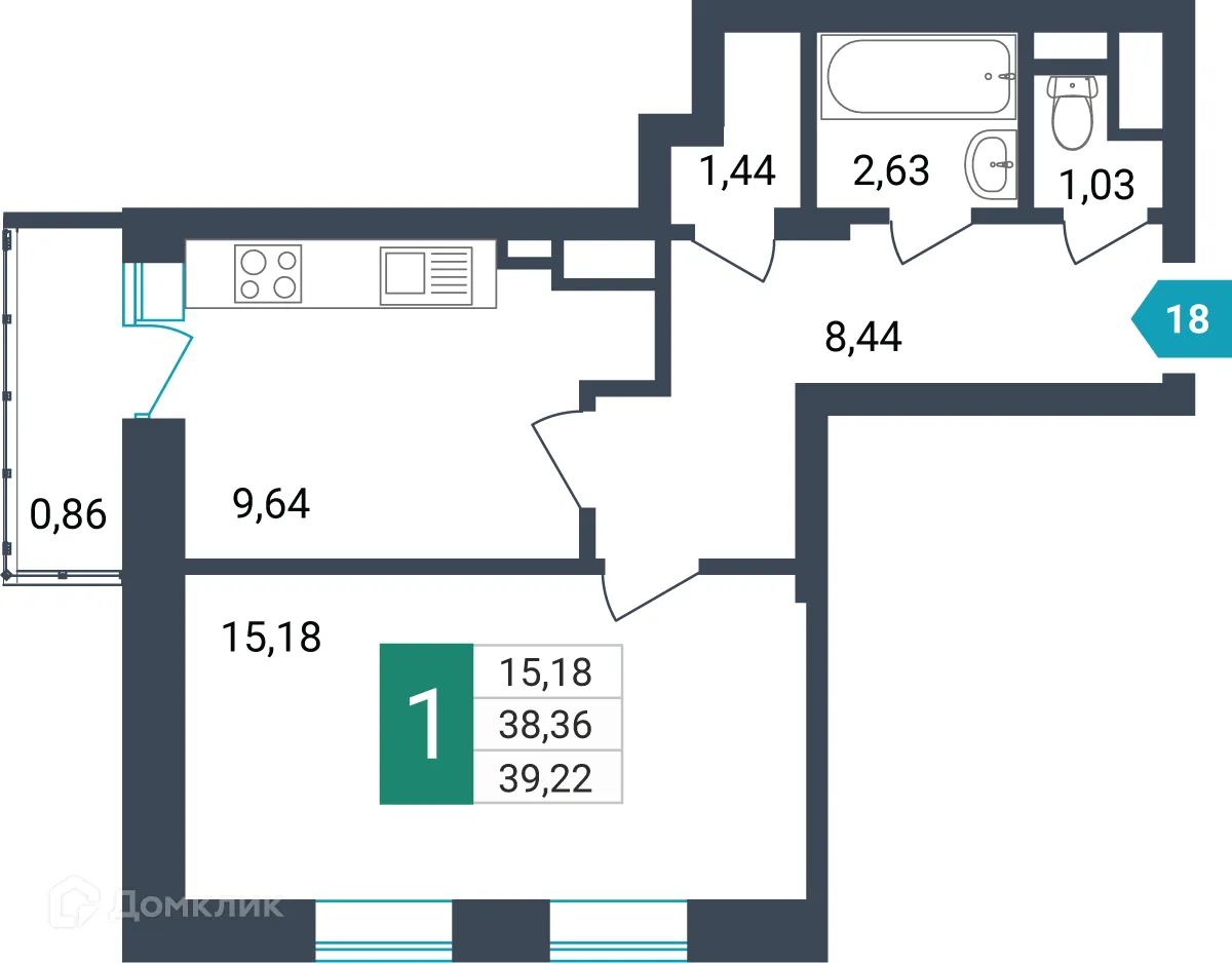Фото квартиры в ЖК Красивый