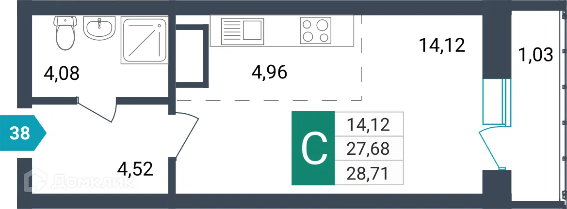 Фото квартиры в ЖК Красивый