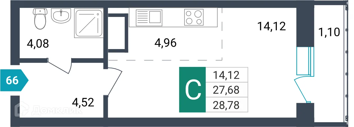 Фото квартиры в ЖК Красивый