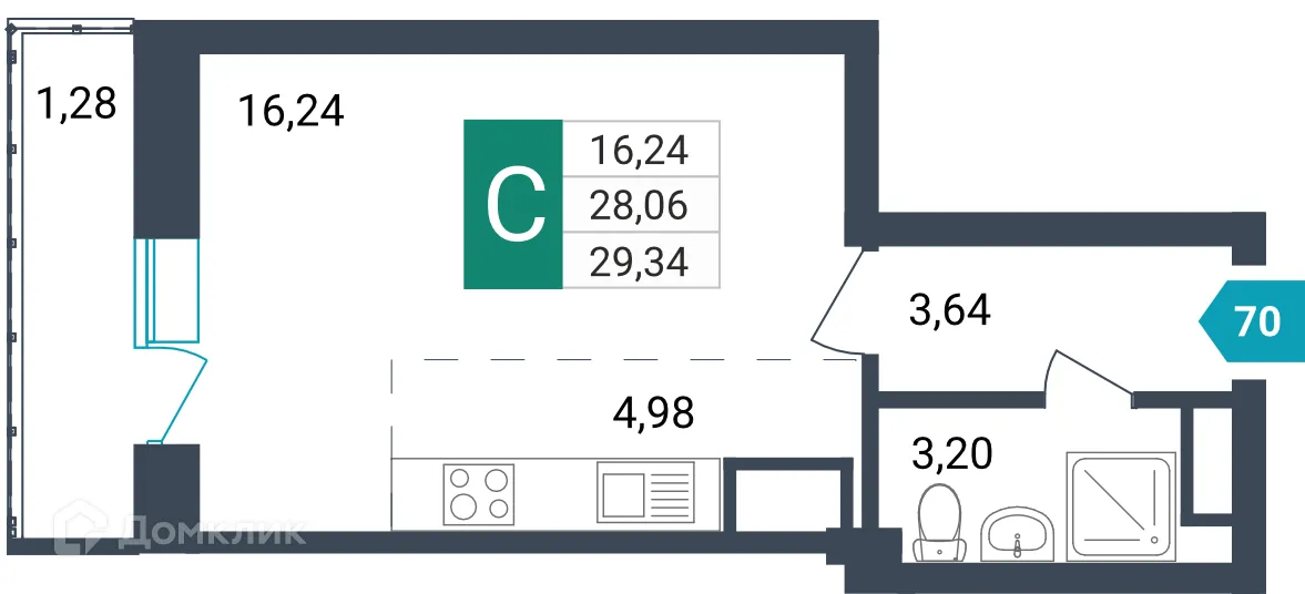 Фото квартиры в ЖК Красивый