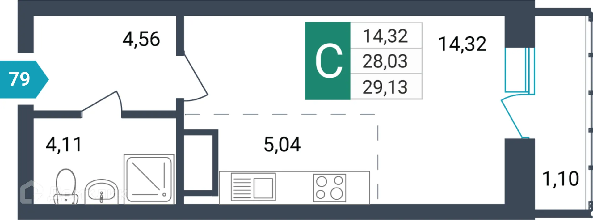 Фото квартиры в ЖК Красивый