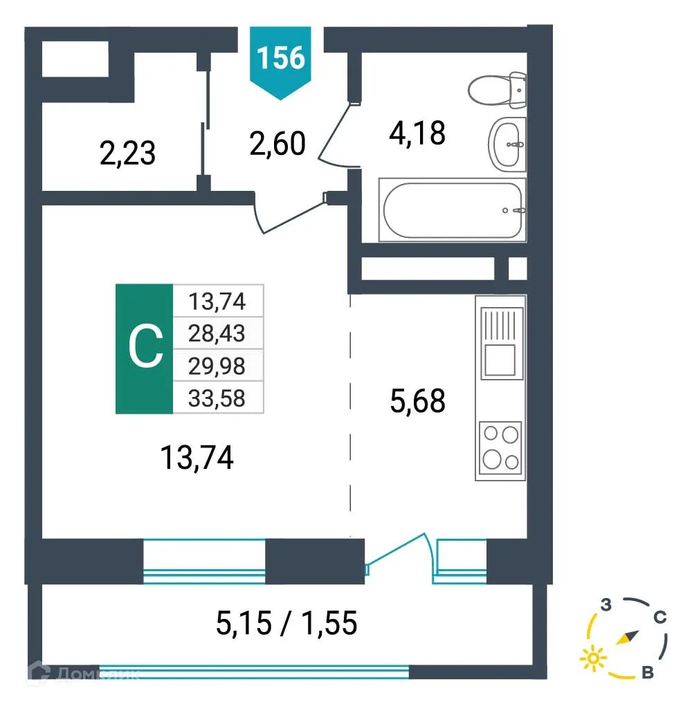 Фото квартиры в ЖК Красивый