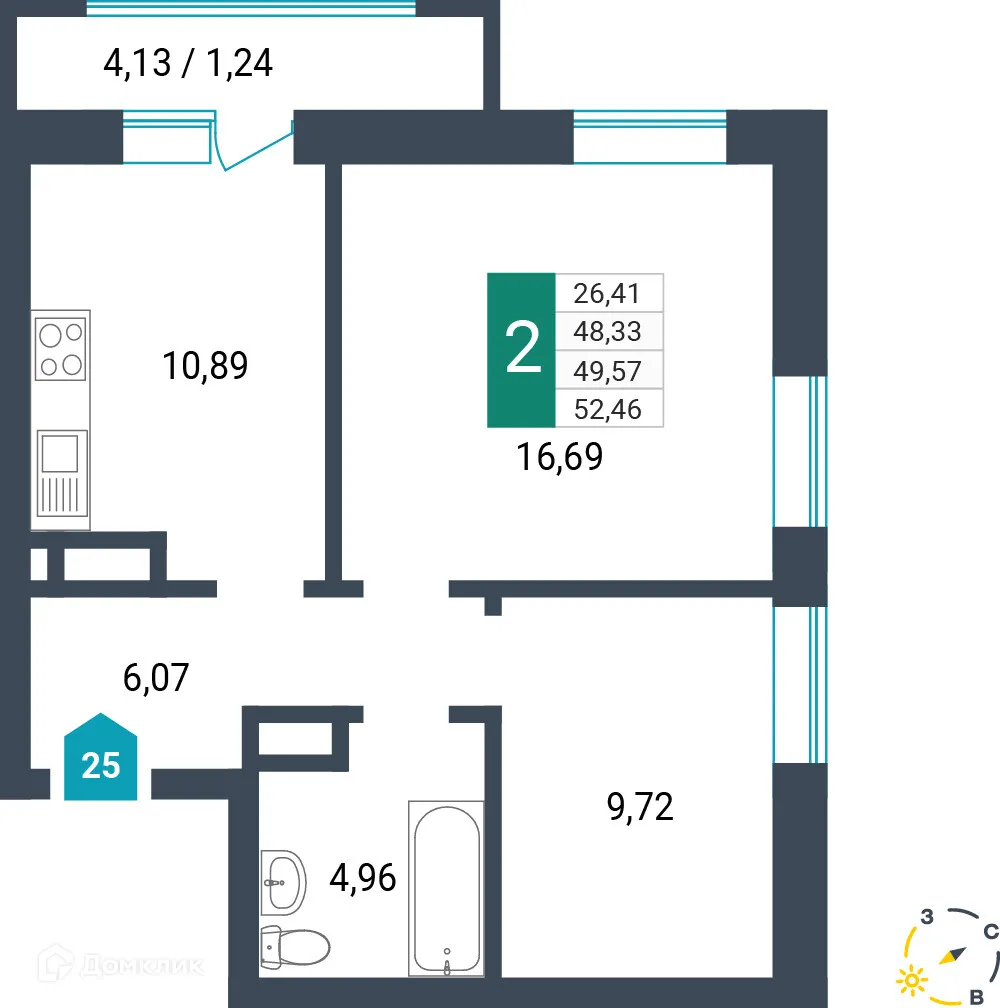 Фото квартиры в ЖК Красивый