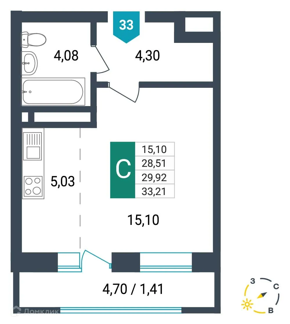 Фото квартиры в ЖК Красивый