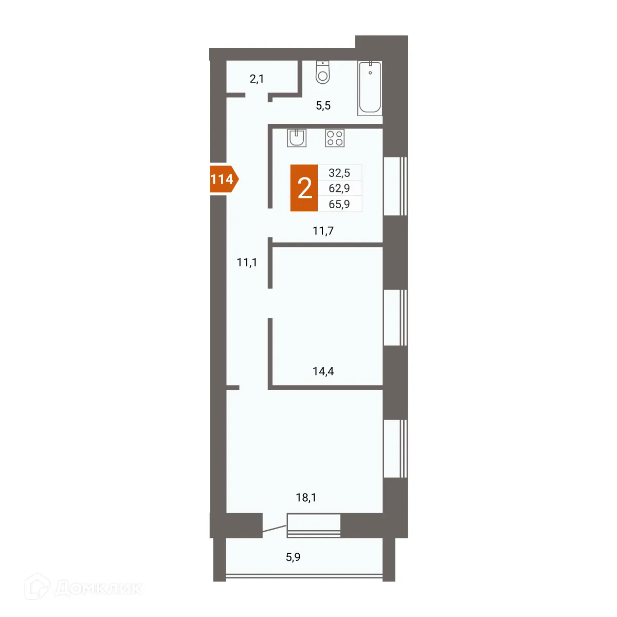 Фото квартиры в ЖК "3 микрорайон"