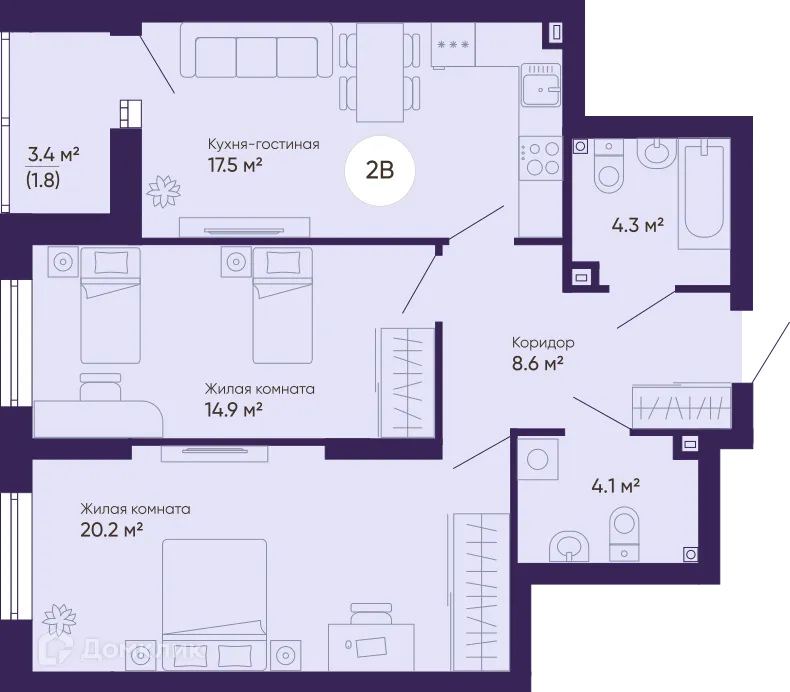 Фото квартиры в ЖК Космос