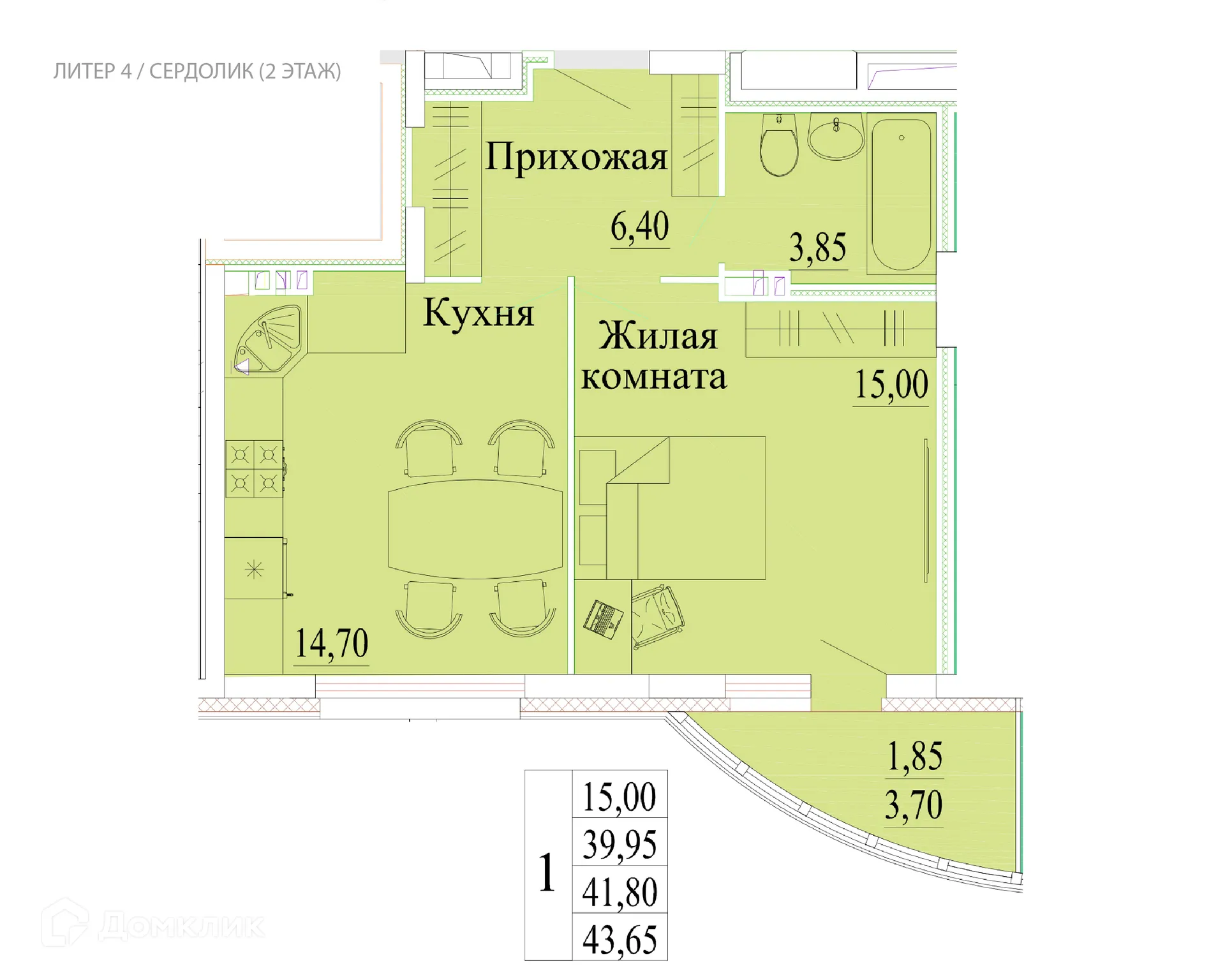 Фото квартиры в ЖК Самоцветы