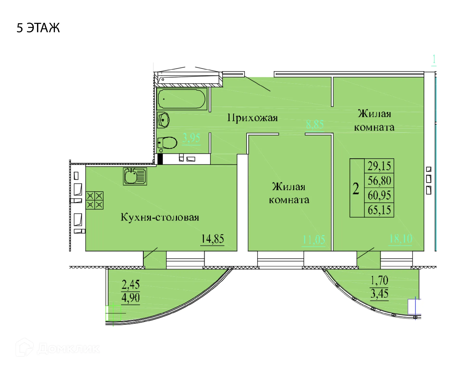 Фото квартиры в ЖК Самоцветы