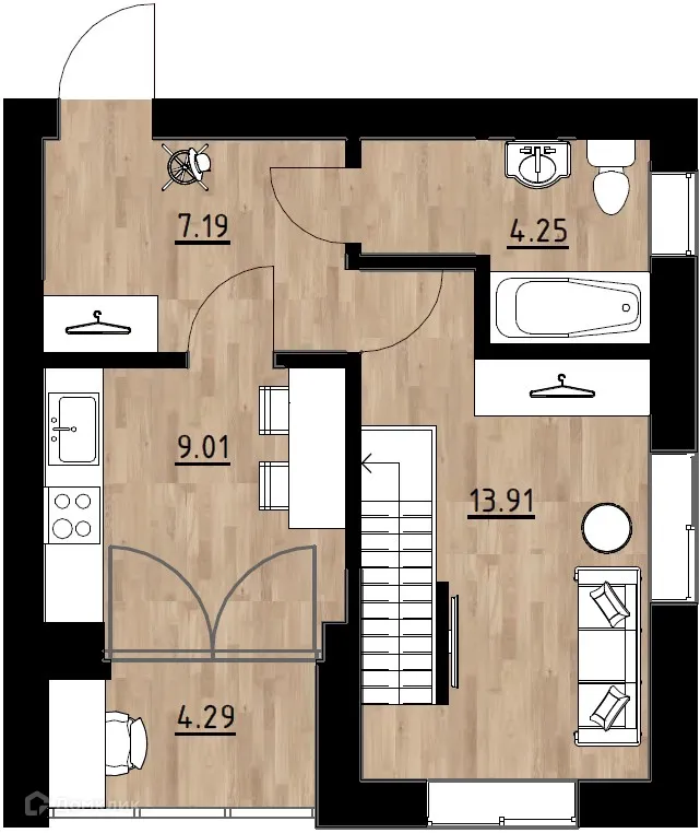 Фото квартиры в ЖК "Голландия"