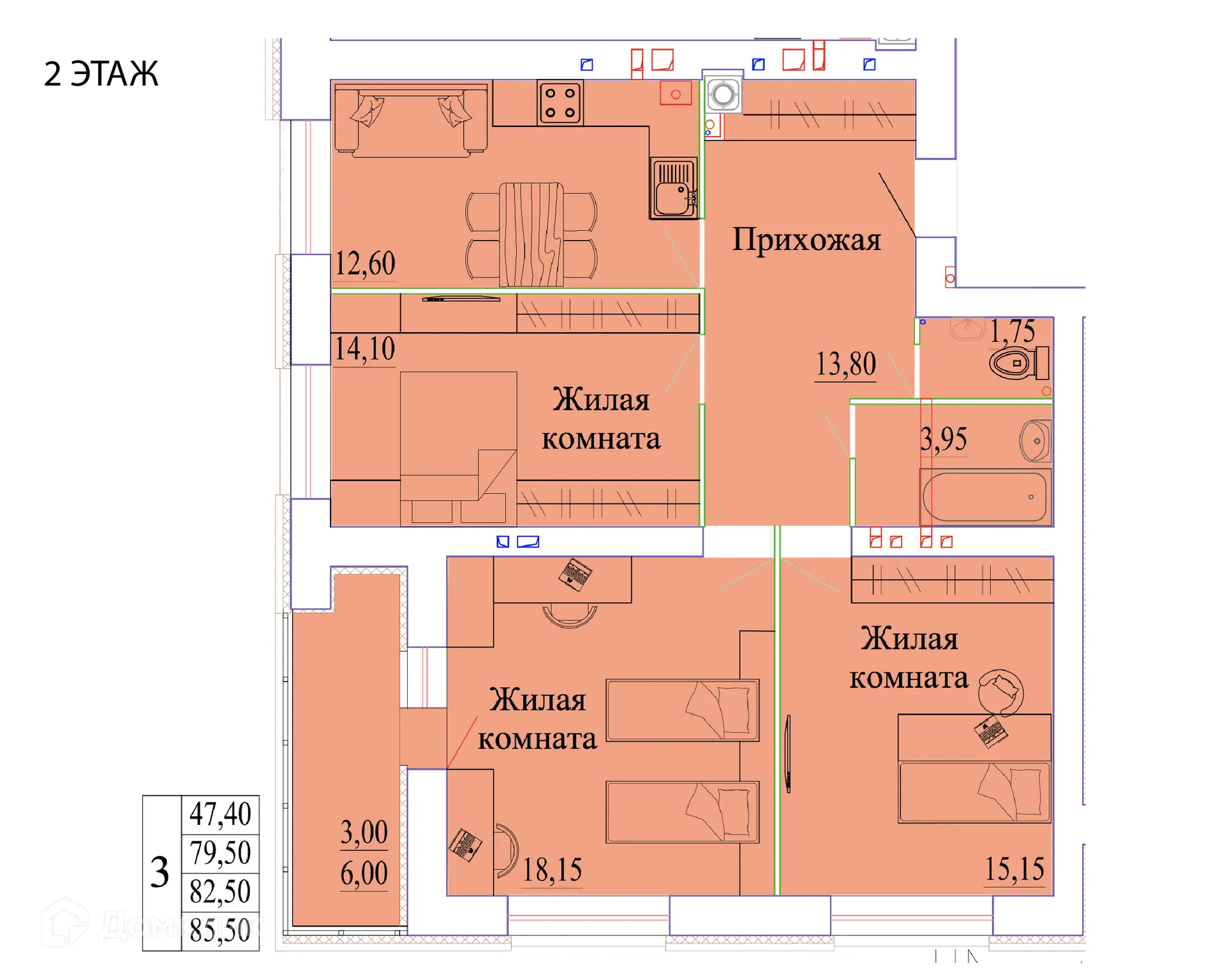 Фото квартиры в ЖК Ильинский