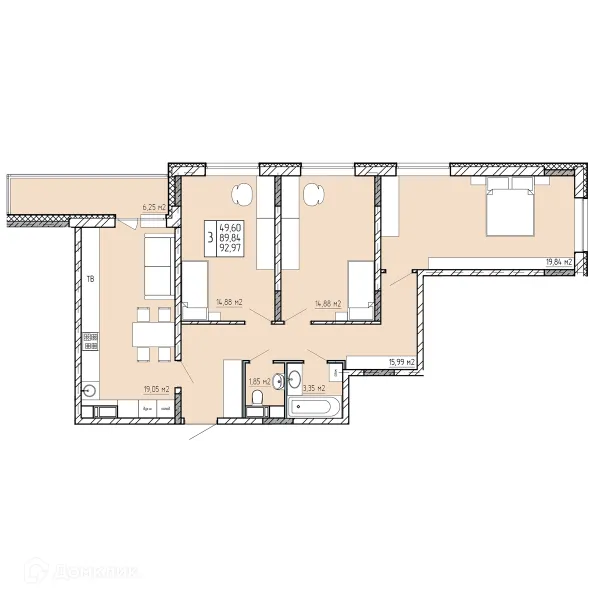 Квартира в ЖК "Поле Свободы"