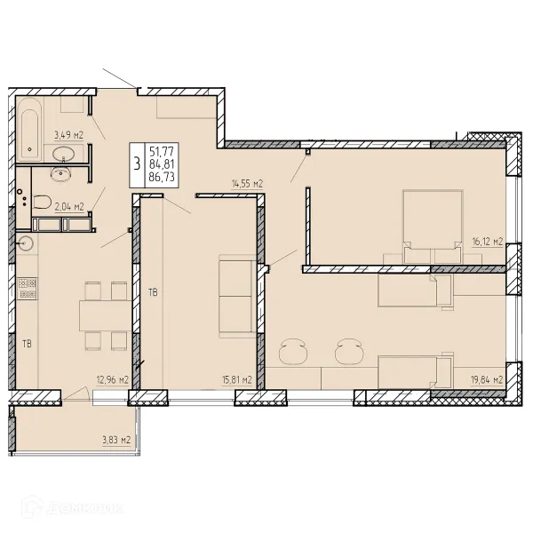 Квартира в ЖК "Поле Свободы"