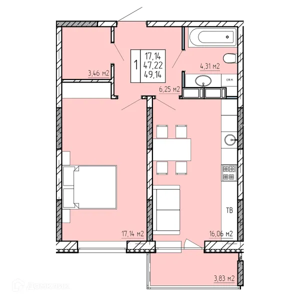 Квартира в ЖК "Поле Свободы"